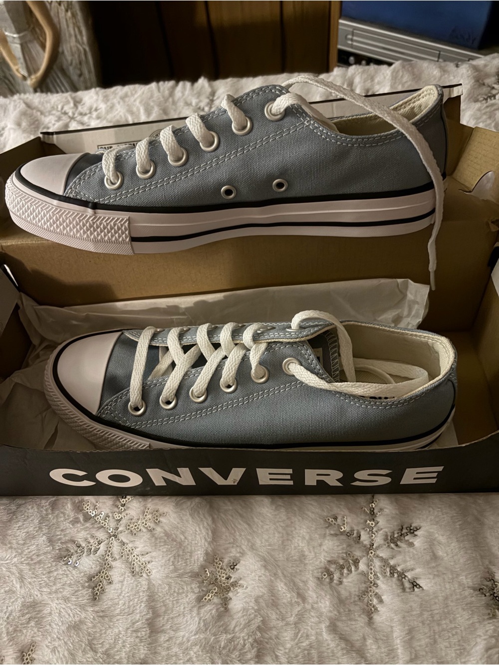 Converse Low Top Canvas Sneakers in color Out of the Blue